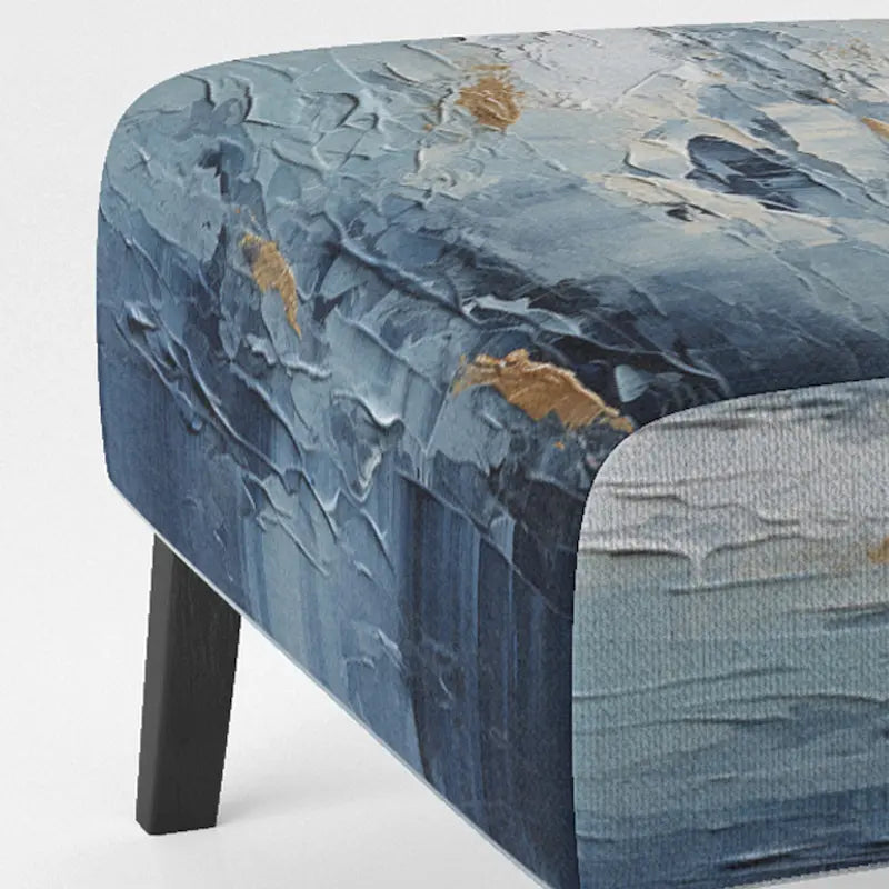 Fauteuil d'appoint motif côtier sarcelle et blanc — 1 place