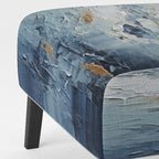 Fauteuil d'appoint motif côtier sarcelle et blanc — 1 place