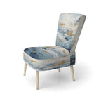 Fauteuil d'appoint motif côtier sarcelle et blanc — 1 place