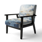 Fauteuil d'appoint motif côtier sarcelle et blanc — 1 place