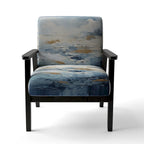 Fauteuil d'appoint motif côtier sarcelle et blanc — 1 place