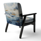 Fauteuil d'appoint motif côtier sarcelle et blanc — 1 place