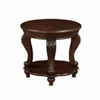 Table d'appoint ronde de 22 pouces avec étagère