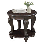 Table d'appoint ronde de 22 pouces avec étagère