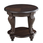 Table d'appoint ronde de 22 pouces avec étagère