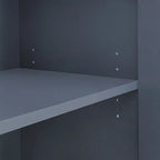 Meuble de Rangement Motif Vague avec 2 Portes et 2 Tiroirs, Réglable, Adapté pour Bureau, Entrée et Salon