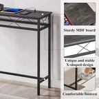 Console en gris anthracite avec chargement USB – Montage par 1 personne, 3 tailles