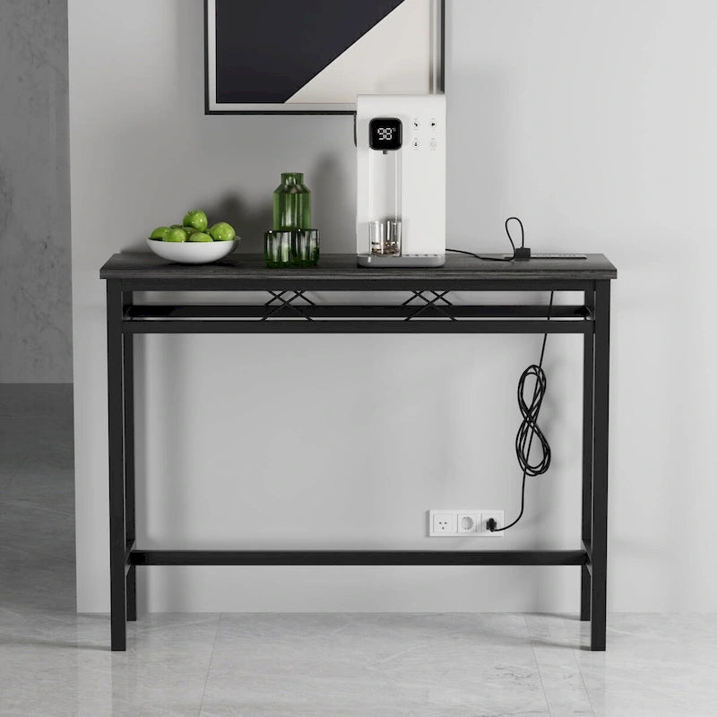 Console en gris anthracite avec chargement USB – Montage par 1 personne, 3 tailles