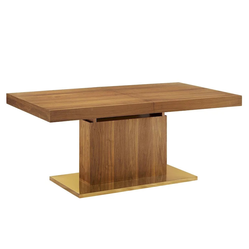 Table à manger extensible en or noir / or noyer / or blanc, 8 places
