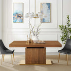 Table à manger extensible en or noir / or noyer / or blanc, 8 places