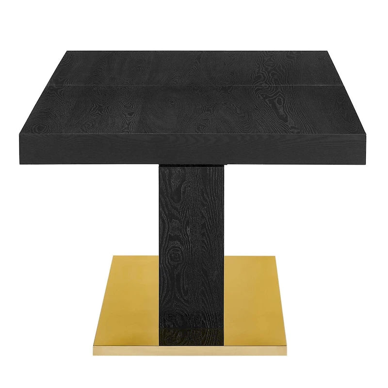 Table à manger extensible en or noir / or noyer / or blanc, 8 places