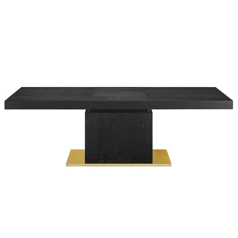 Table à manger extensible en or noir / or noyer / or blanc, 8 places