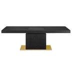Table à manger extensible en or noir / or noyer / or blanc, 8 places