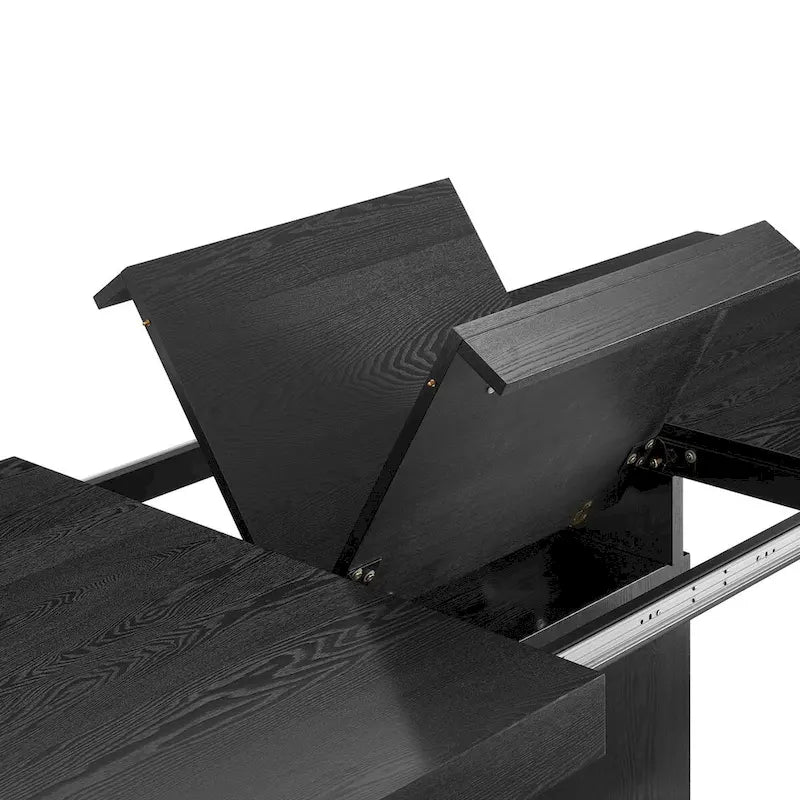Table à manger extensible en or noir / or noyer / or blanc, 8 places
