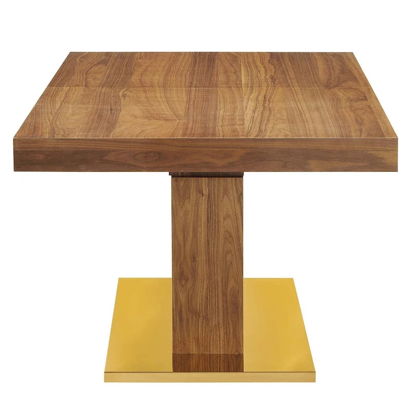 Table à manger extensible en or noir / or noyer / or blanc, 8 places