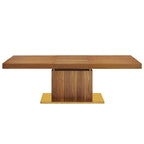 Table à manger extensible en or noir / or noyer / or blanc, 8 places