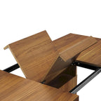 Table à manger extensible en or noir / or noyer / or blanc, 8 places