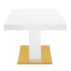 Table à manger extensible en or noir / or noyer / or blanc, 8 places