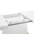 Table à manger extensible en or noir / or noyer / or blanc, 8 places