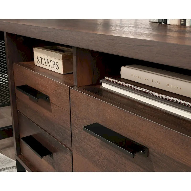 Bureau d'angle Jamocha Wood pour une personne