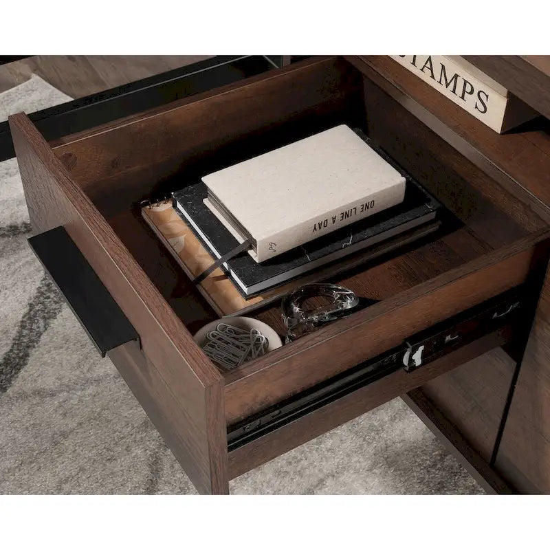 Bureau d'angle Jamocha Wood pour une personne