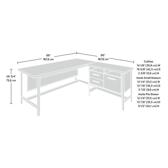 Bureau d'angle Jamocha Wood pour une personne