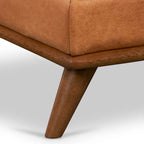 Pouf en cuir italien pleine fleur