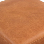 Pouf en cuir italien pleine fleur