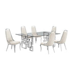 Ensembles de salle à manger avec grande table en verre Meubles de qualité supérieure