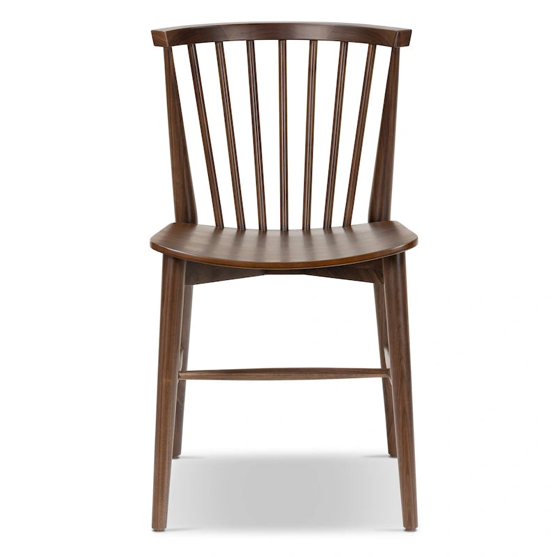 Chaise de salle à manger à barreaux en chêne / noyer / noir, 1 place