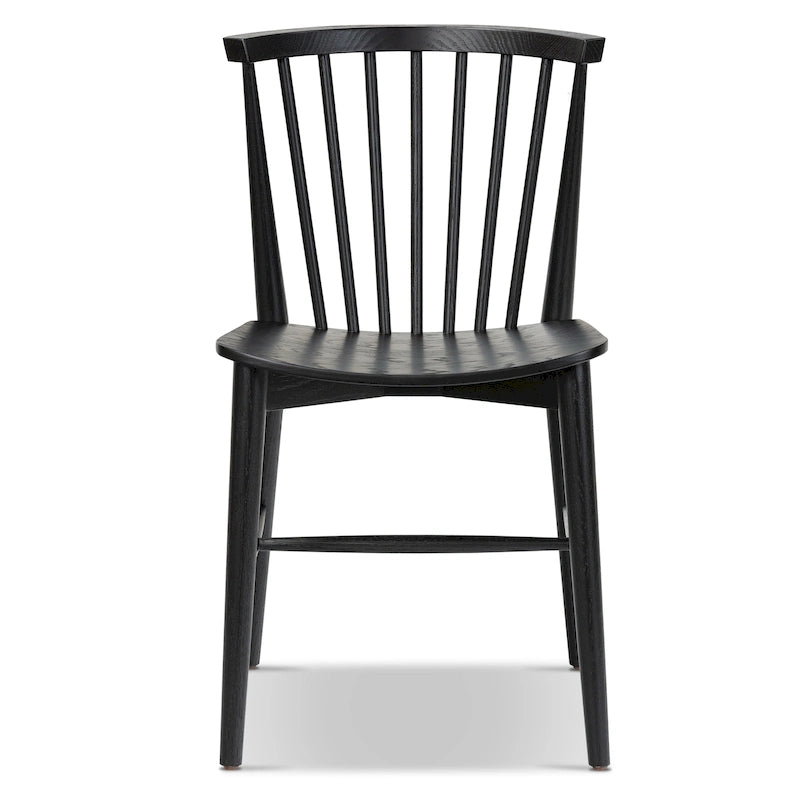 Chaise de salle à manger à barreaux en chêne / noyer / noir, 1 place