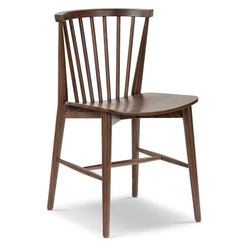 Chaise de salle à manger à barreaux en chêne / noyer / noir, 1 place