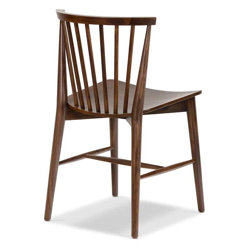 Chaise de salle à manger à barreaux en chêne / noyer / noir, 1 place