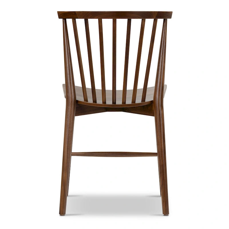 Chaise de salle à manger à barreaux en chêne / noyer / noir, 1 place