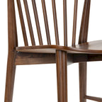 Chaise de salle à manger à barreaux en chêne / noyer / noir, 1 place
