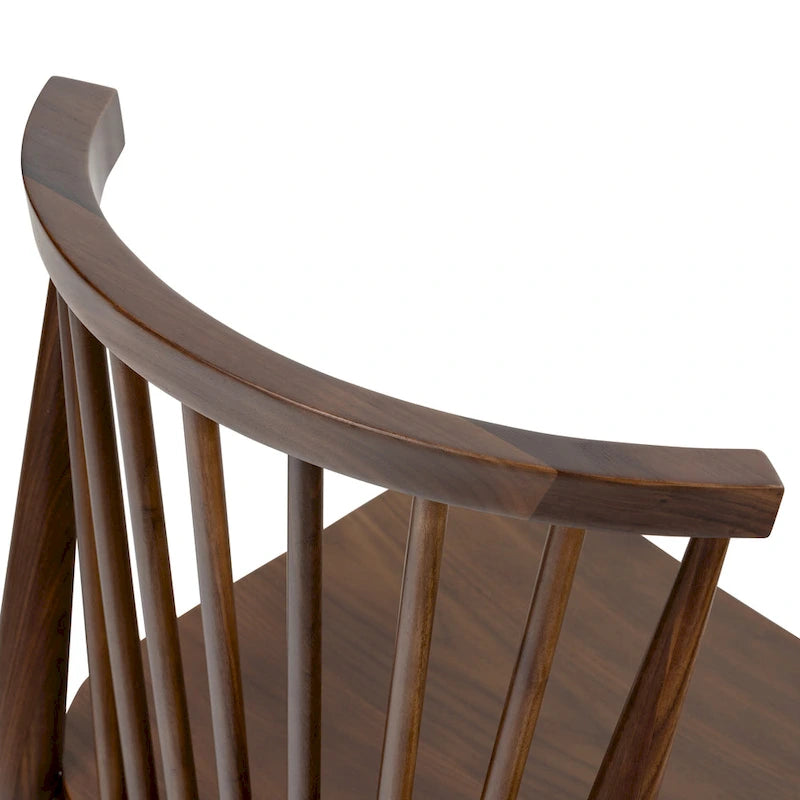 Chaise de salle à manger à barreaux en chêne / noyer / noir, 1 place