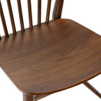 Chaise de salle à manger à barreaux en chêne / noyer / noir, 1 place
