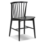 Chaise de salle à manger à barreaux en chêne / noyer / noir, 1 place