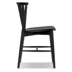 Chaise de salle à manger à barreaux en chêne / noyer / noir, 1 place