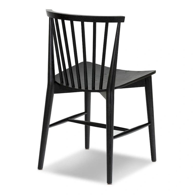Chaise de salle à manger à barreaux en chêne / noyer / noir, 1 place