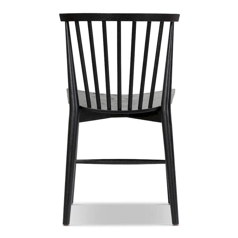 Chaise de salle à manger à barreaux en chêne / noyer / noir, 1 place