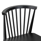 Chaise de salle à manger à barreaux en chêne / noyer / noir, 1 place