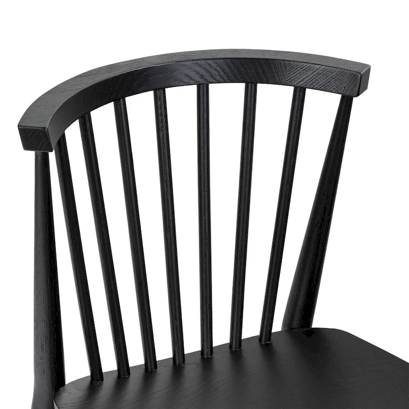 Chaise de salle à manger à barreaux en chêne / noyer / noir, 1 place