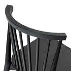 Chaise de salle à manger à barreaux en chêne / noyer / noir, 1 place
