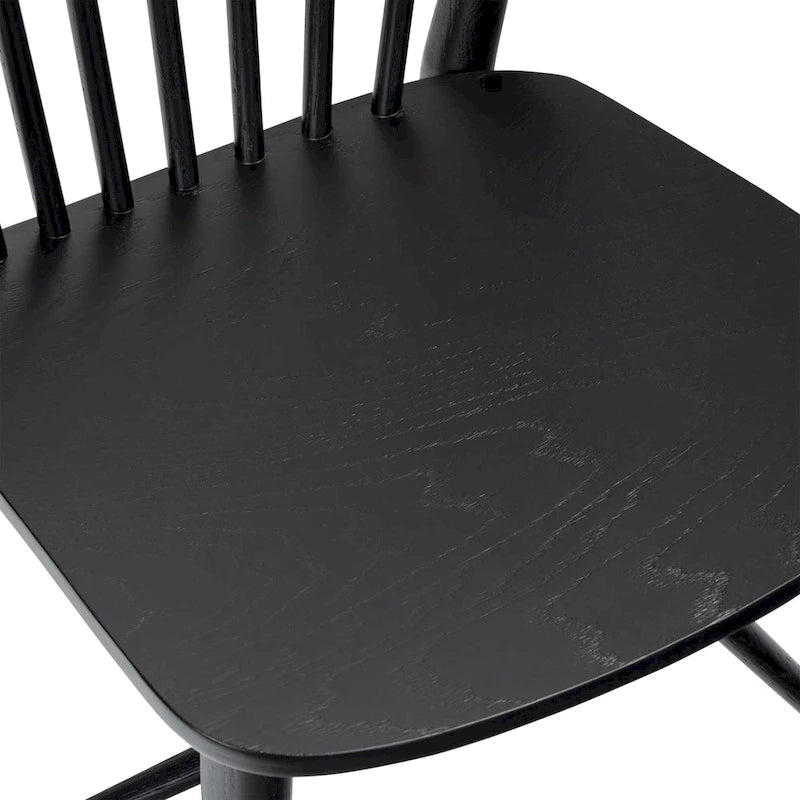 Chaise de salle à manger à barreaux en chêne / noyer / noir, 1 place