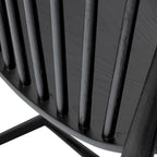 Chaise de salle à manger à barreaux en chêne / noyer / noir, 1 place
