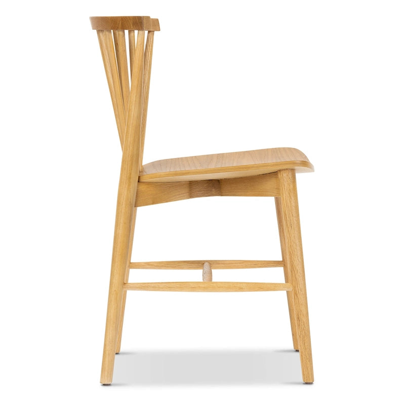 Chaise de salle à manger à barreaux en chêne / noyer / noir, 1 place