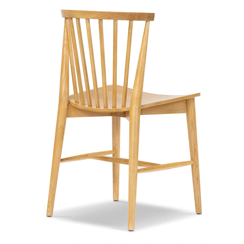 Chaise de salle à manger à barreaux en chêne / noyer / noir, 1 place