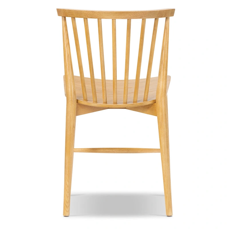 Chaise de salle à manger à barreaux en chêne / noyer / noir, 1 place