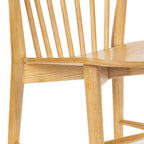 Chaise de salle à manger à barreaux en chêne / noyer / noir, 1 place